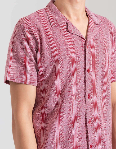 JACQUARD BUTTONDOWN SAFARI SHIRT